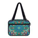 Peacock Feather Floral Pattern Print Double Strap Bible Bag