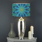 Peacock Feather Floral Pattern Print Drum Lamp Shade