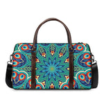 Peacock Feather Floral Pattern Print Duffle Bag