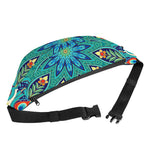 Peacock Feather Floral Pattern Print Fanny Pack