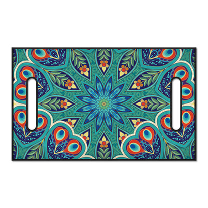 Peacock Feather Floral Pattern Print Golf Cart Seat Cover