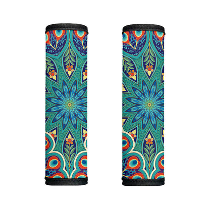 Peacock Feather Floral Pattern Print Handle Covers