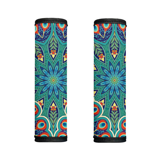 Peacock Feather Floral Pattern Print Handle Covers