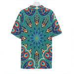 Peacock Feather Floral Pattern Print Hawaiian Shirt