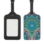Peacock Feather Floral Pattern Print Luggage Tag