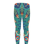 Peacock Feather Floral Pattern Print Men's leggings