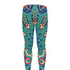 Peacock Feather Floral Pattern Print Men's leggings