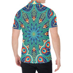 Peacock Feather Floral Pattern Print Men's Shirt