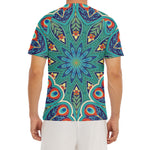 Peacock Feather Floral Pattern Print Men's Short Sleeve Rash Guard