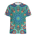 Peacock Feather Floral Pattern Print Men's Athletic T-Shirt