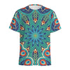 Peacock Feather Floral Pattern Print Men's Sports T-Shirt