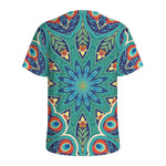 Peacock Feather Floral Pattern Print Men's Sports T-Shirt