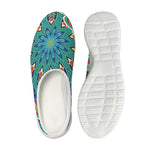 Peacock Feather Floral Pattern Print Mesh Casual Shoes