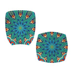 Peacock Feather Floral Pattern Print Office Chair Cover