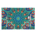 Peacock Feather Floral Pattern Print Placemat