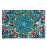 Peacock Feather Floral Pattern Print Placemat