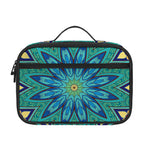 Peacock Feather Floral Pattern Print Portable Lunch Bag