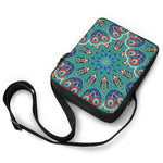 Peacock Feather Floral Pattern Print Rectangular Crossbody Bag