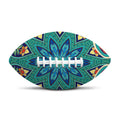 Peacock Feather Floral Pattern Print Rugby Ball
