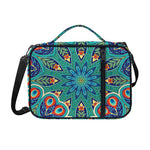 Peacock Feather Floral Pattern Print Shoulder Strap Bible Bag