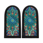 Peacock Feather Floral Pattern Print Skillet Handle Cover