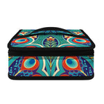 Peacock Feather Floral Pattern Print Small Lunch Bag