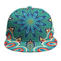 Peacock Feather Floral Pattern Print Snapback Cap