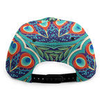 Peacock Feather Floral Pattern Print Snapback Cap