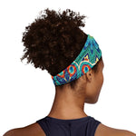 Peacock Feather Floral Pattern Print Sports Headband