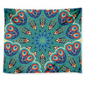 Peacock Feather Floral Pattern Print Tapestry