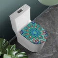 Peacock Feather Floral Pattern Print Toilet Lid Cover