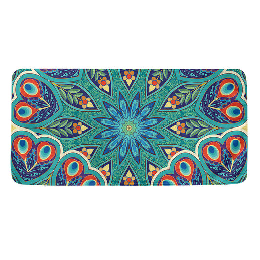 Peacock Feather Floral Pattern Print Towel