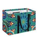 Peacock Feather Floral Pattern Print Utility Tote Bag