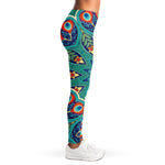 Peacock Feather Floral Pattern Print Women's Leggings
