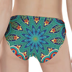 Peacock Feather Floral Pattern Print Women's Panties