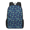 Peacock Feather Pattern Print 17 Inch Backpack