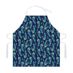 Peacock Feather Pattern Print Adjustable Apron
