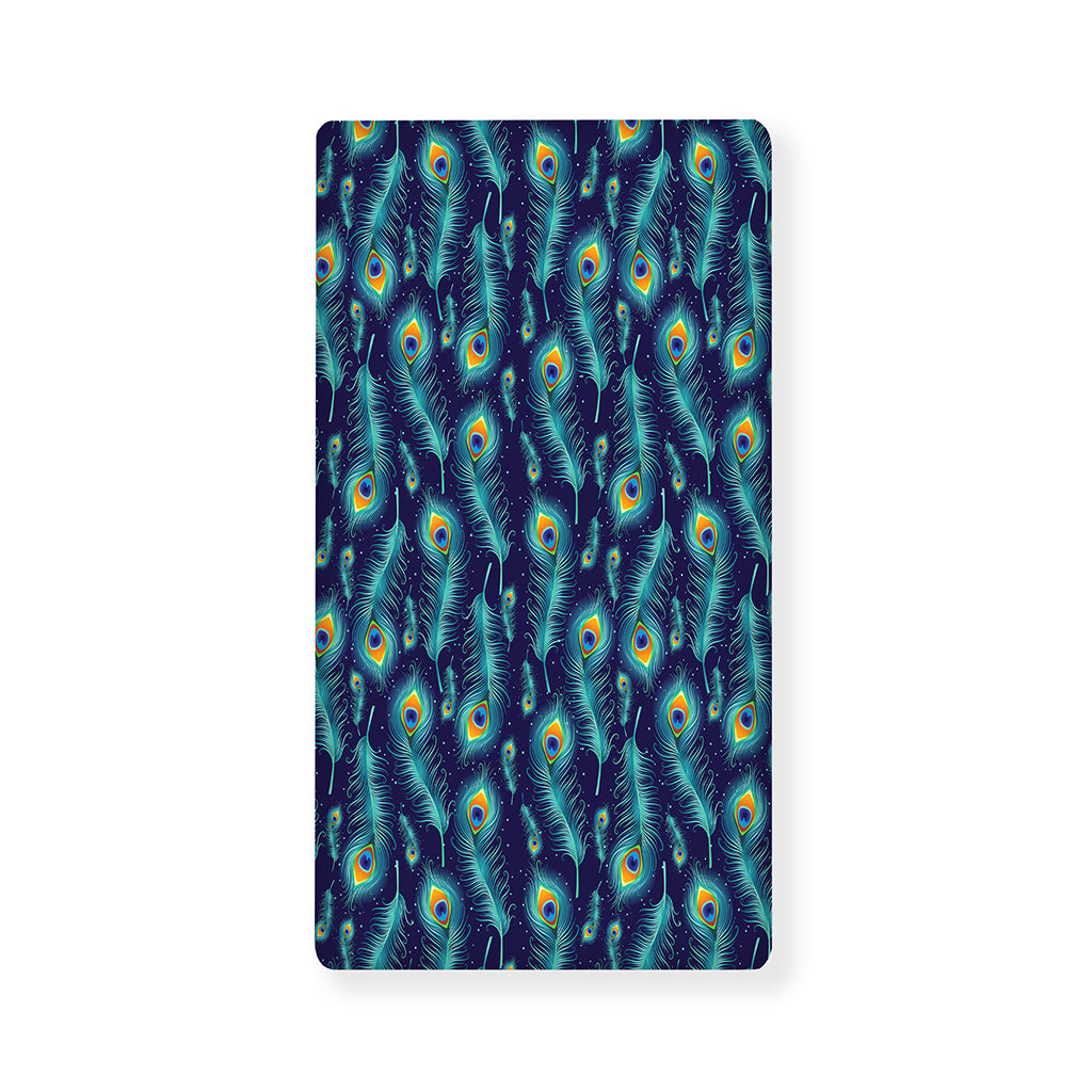 Peacock Feather Pattern Print Baby Crib Sheet