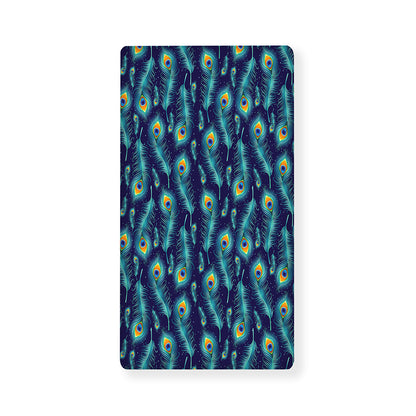 Peacock Feather Pattern Print Baby Crib Sheet