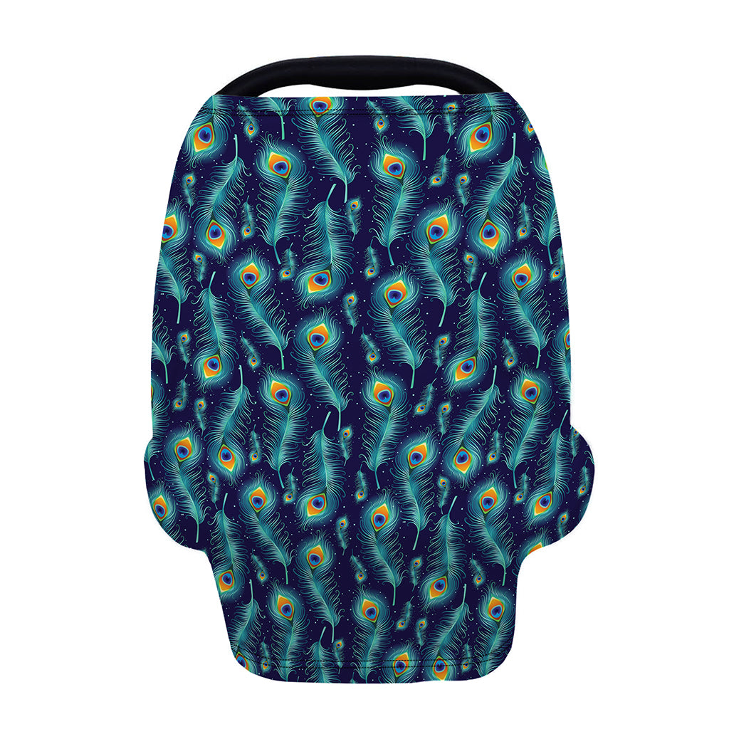 Peacock Feather Pattern Print Baby Seat Cover