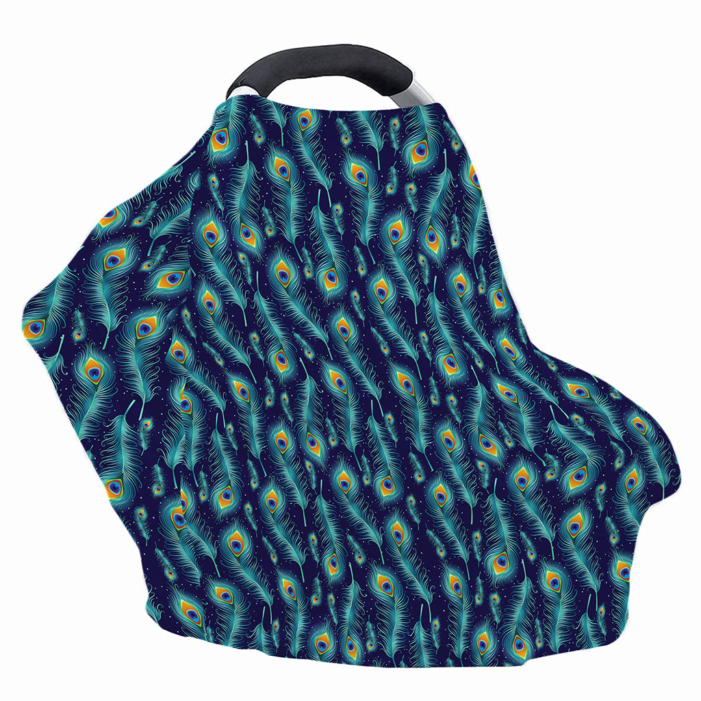 Peacock Feather Pattern Print Baby Seat Cover