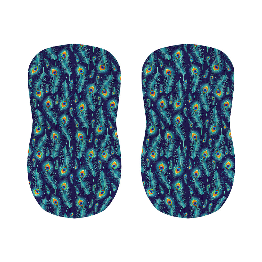 Peacock Feather Pattern Print Bar Stool Covers
