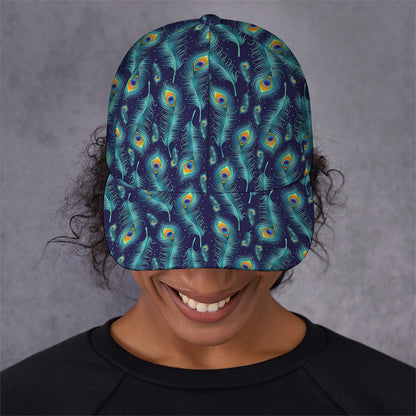 Peacock Feather Pattern Print Baseball Cap