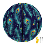 Peacock Feather Pattern Print Basketball