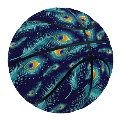 Peacock Feather Pattern Print Basketball