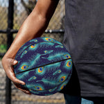 Peacock Feather Pattern Print Basketball