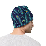 Peacock Feather Pattern Print Beanie