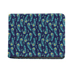 Peacock Feather Pattern Print Bifold Wallet