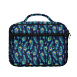 Peacock Feather Pattern Print Briefcase Bible Bag