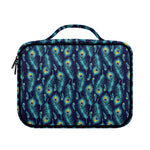Peacock Feather Pattern Print Briefcase Bible Bag